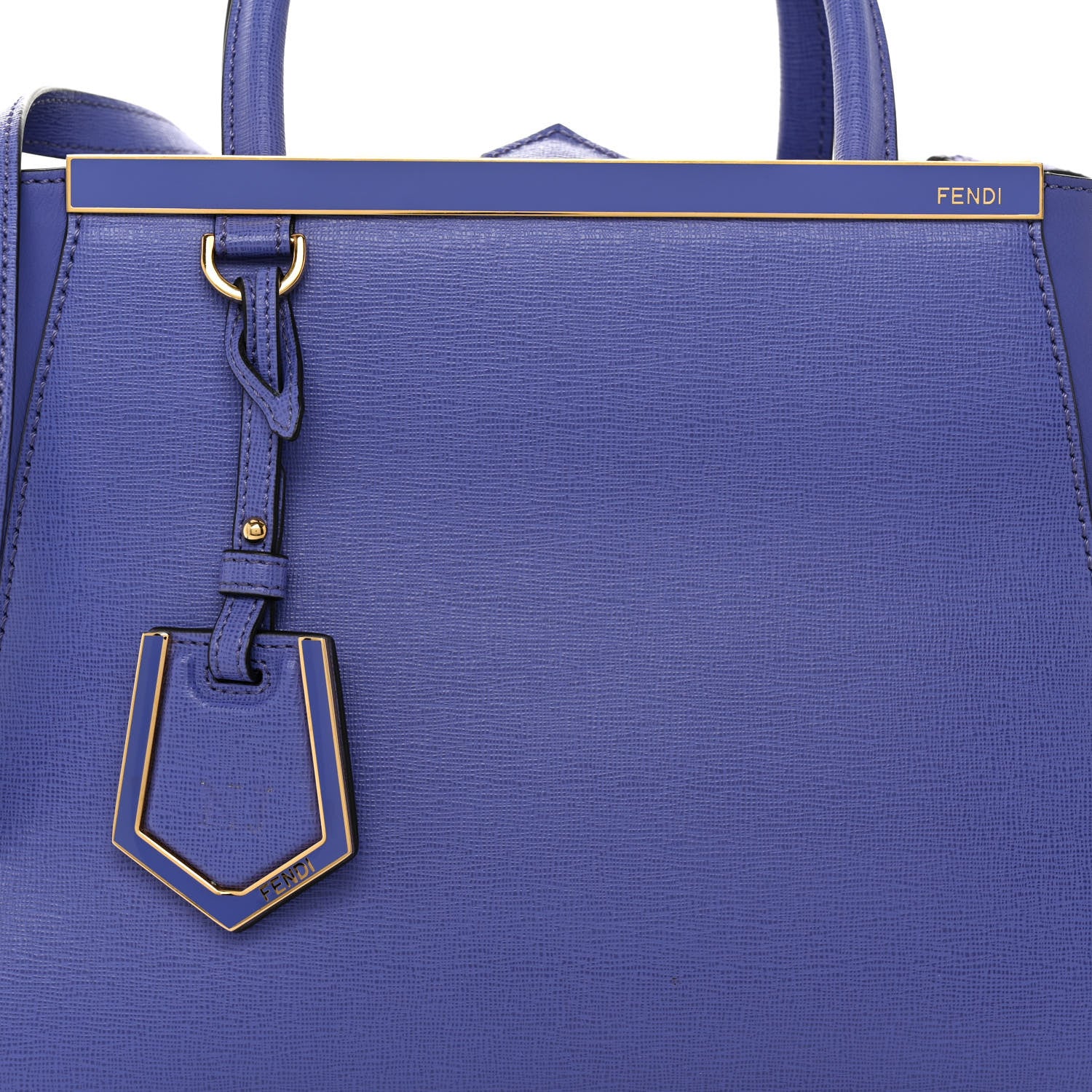 Fendi Vitello Elite Petite 2Jours Tote Viola Cassis 7 of 10