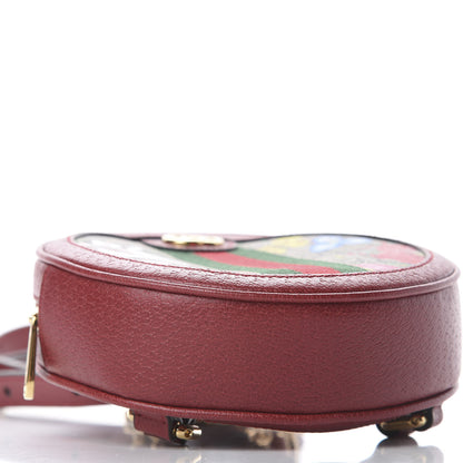 Gucci GG Supreme Monogram Web Flora Mini Ophidia Round Backpack Red 5 of 10