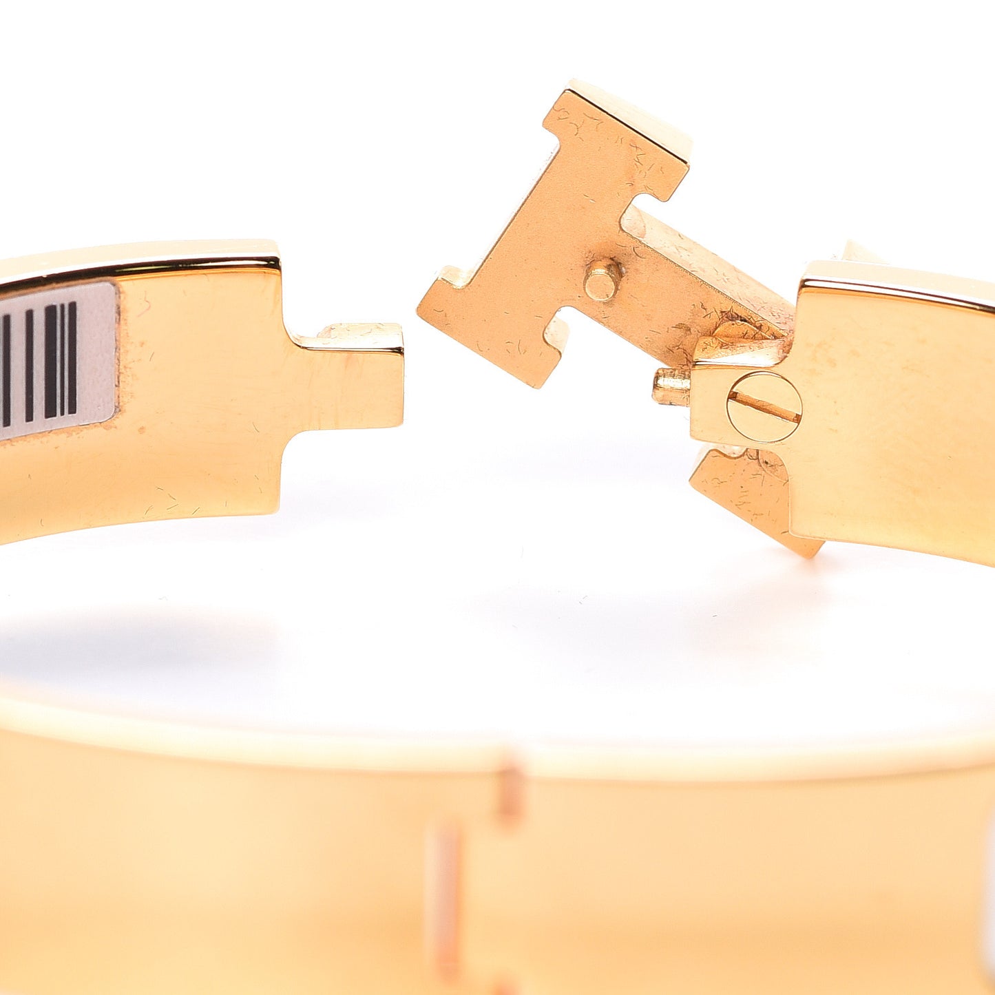 Enamel Narrow Clic Clac H Bracelet PM White