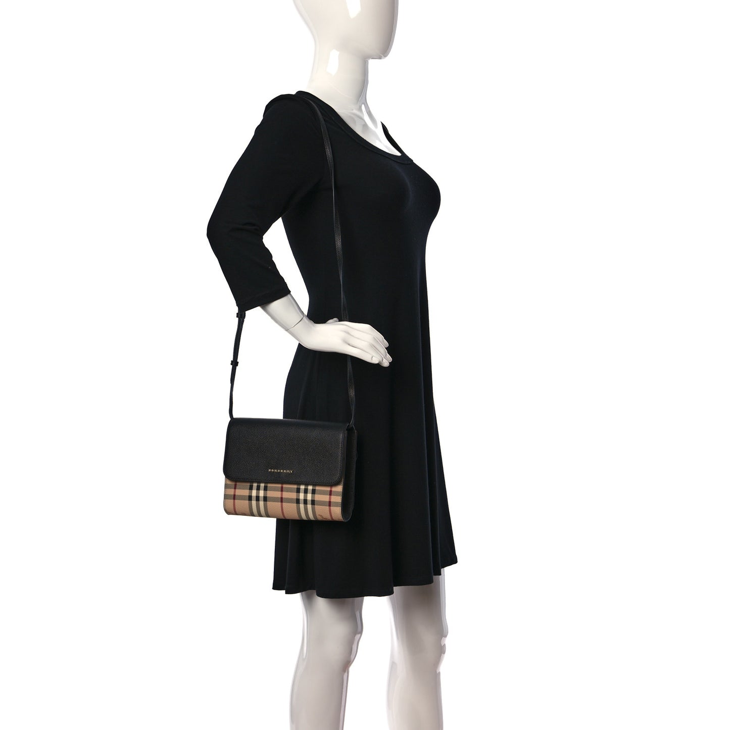 Haymarket Check Small Loxley Crossbody Black