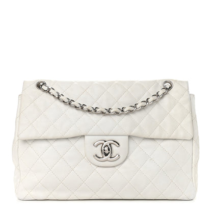 Chanel Caviar Quilted Maxi Single Flap White 1 of 11
