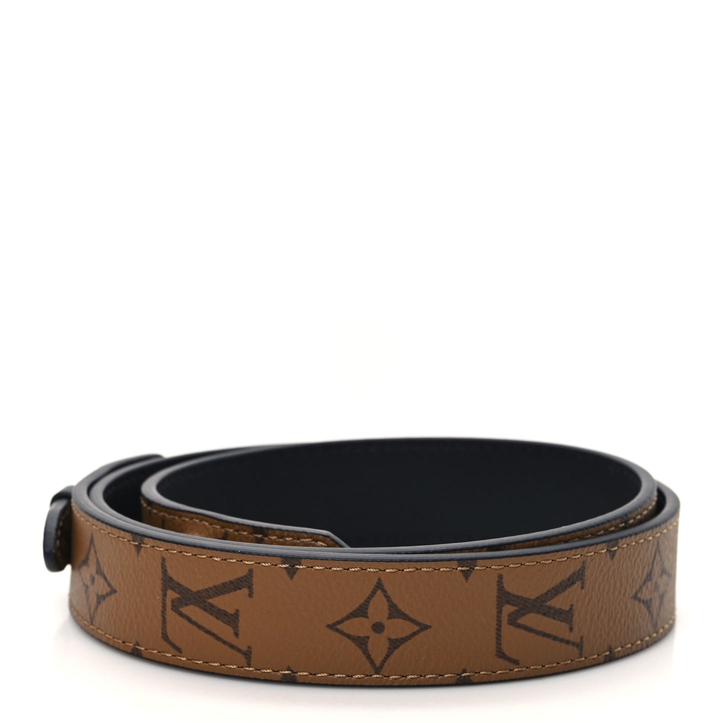 Reverse Monogram Bandouliere Shoulder Strap XL Black