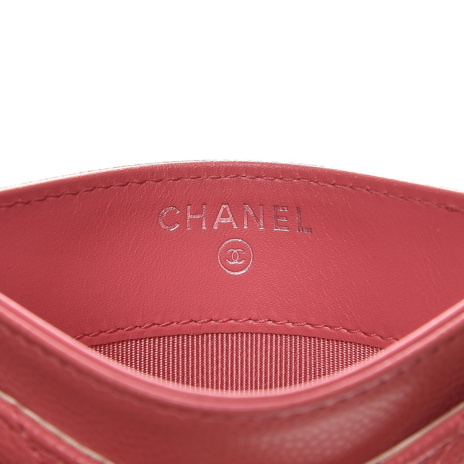 Chanel Caviar Chevron Quilted Card Holder Pink 6 of 8