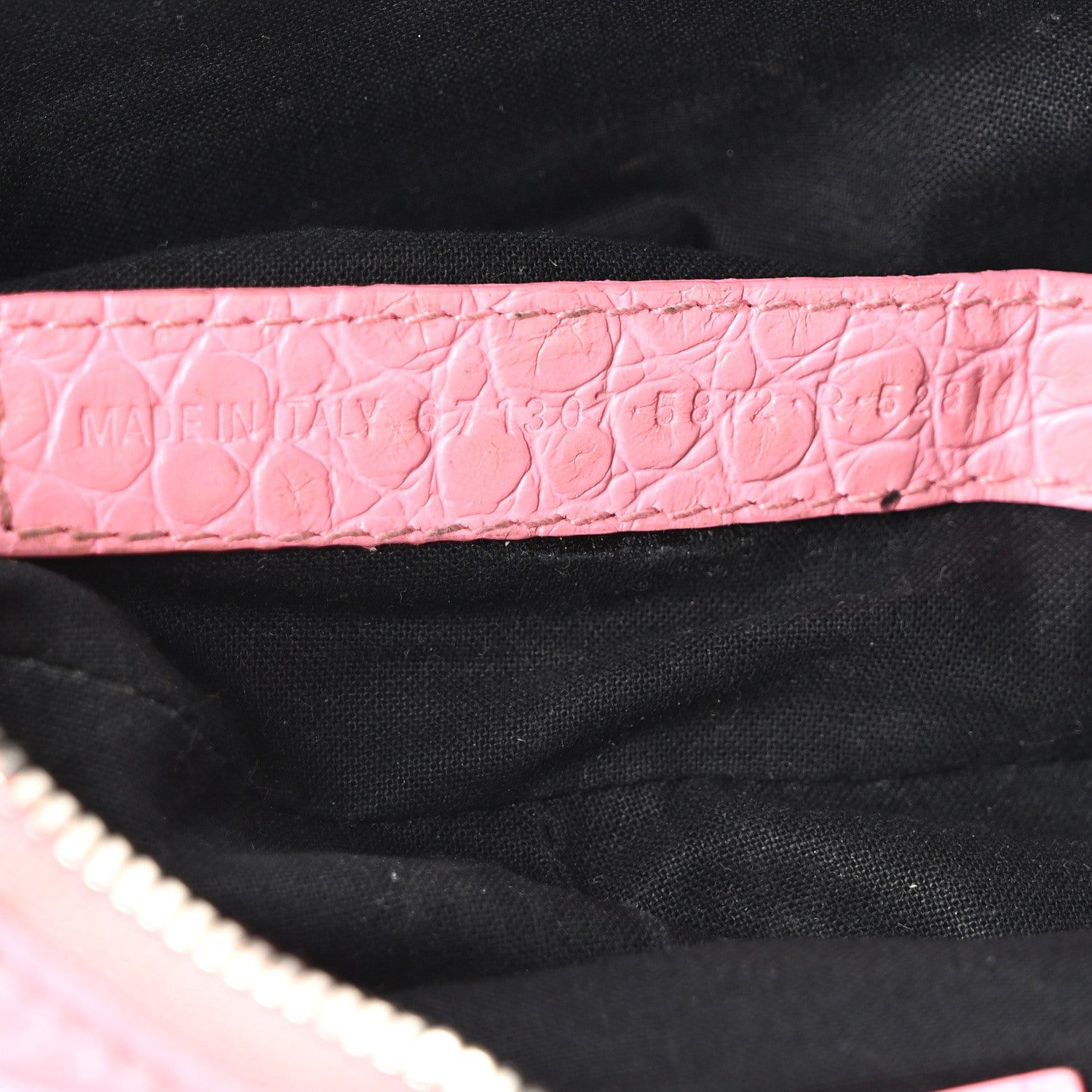 Balenciaga Extra Supple Calfskin Crocodile Embossed Small Le Cagole Shoulder Bag Sweet Pink 15 of 21