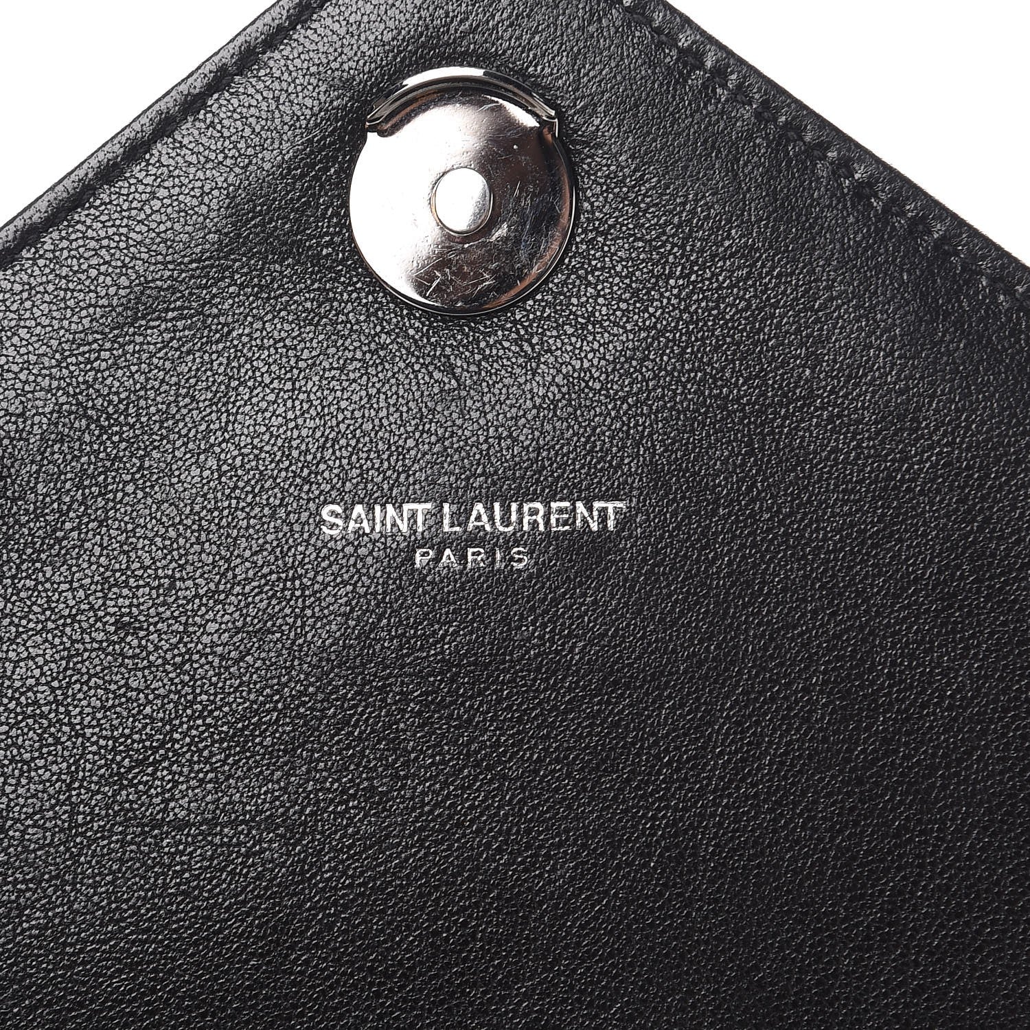 Saint Laurent Sheepskin Matelasse Chevron Monogram Monochrome Large College Satchel Black 7 of 12