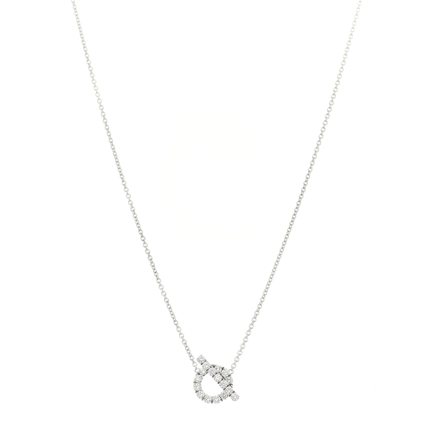 18K White Gold Diamond Finesse Pendant Necklace