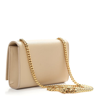 Saint Laurent Grain De Poudre Small Monogram Kate Satchel Nude Powder 3 of 9