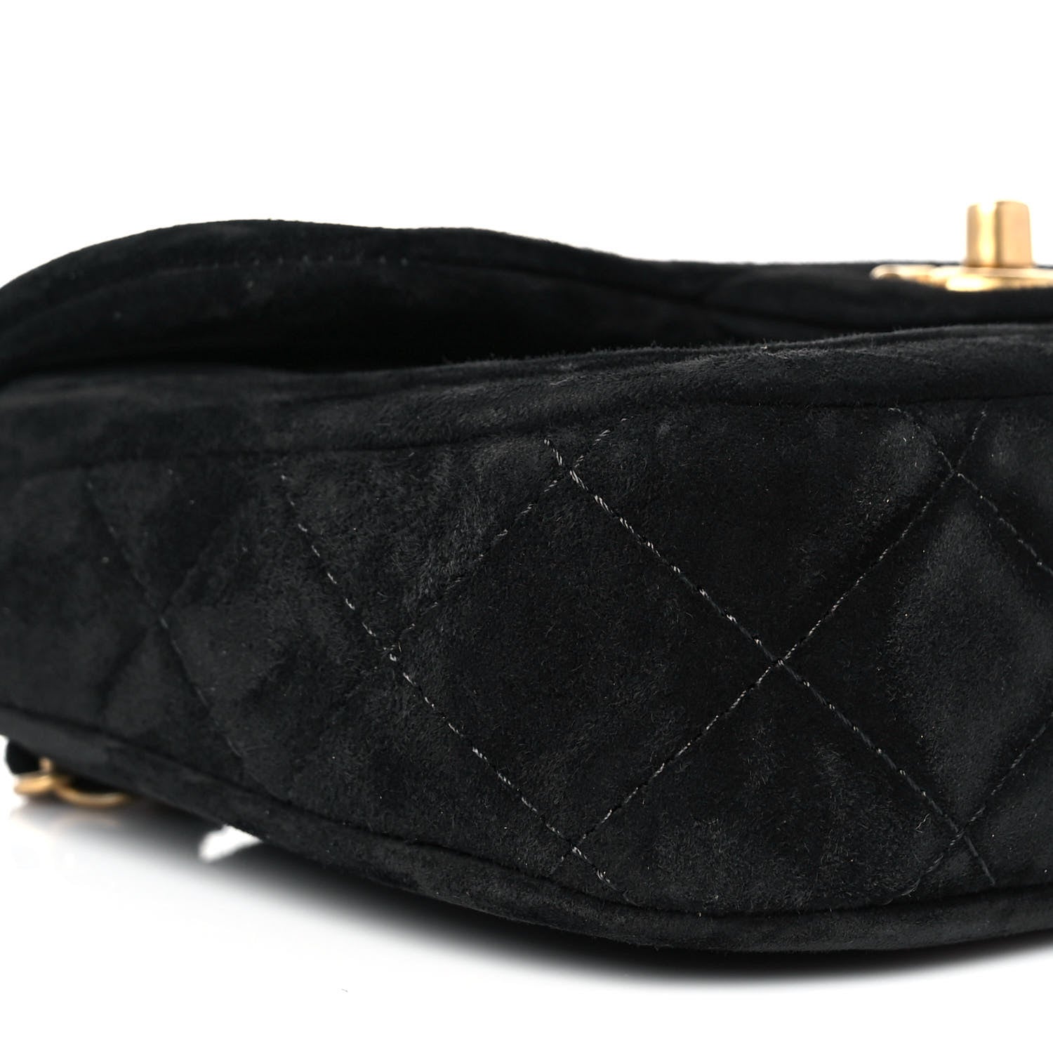 Chanel Suede Quilted Mini Double Frame Flap Black 7 of 9