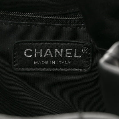 Chanel Lambskin Chevron Large Urban Spirit Drawstring Bag Black 6 of 10