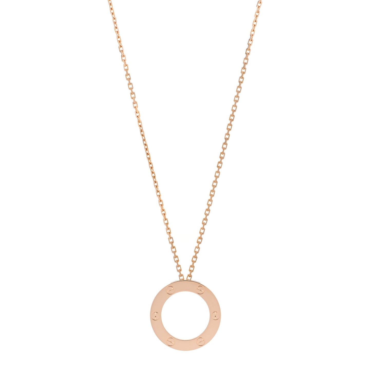 18K Pink Gold LOVE Pendant Necklace