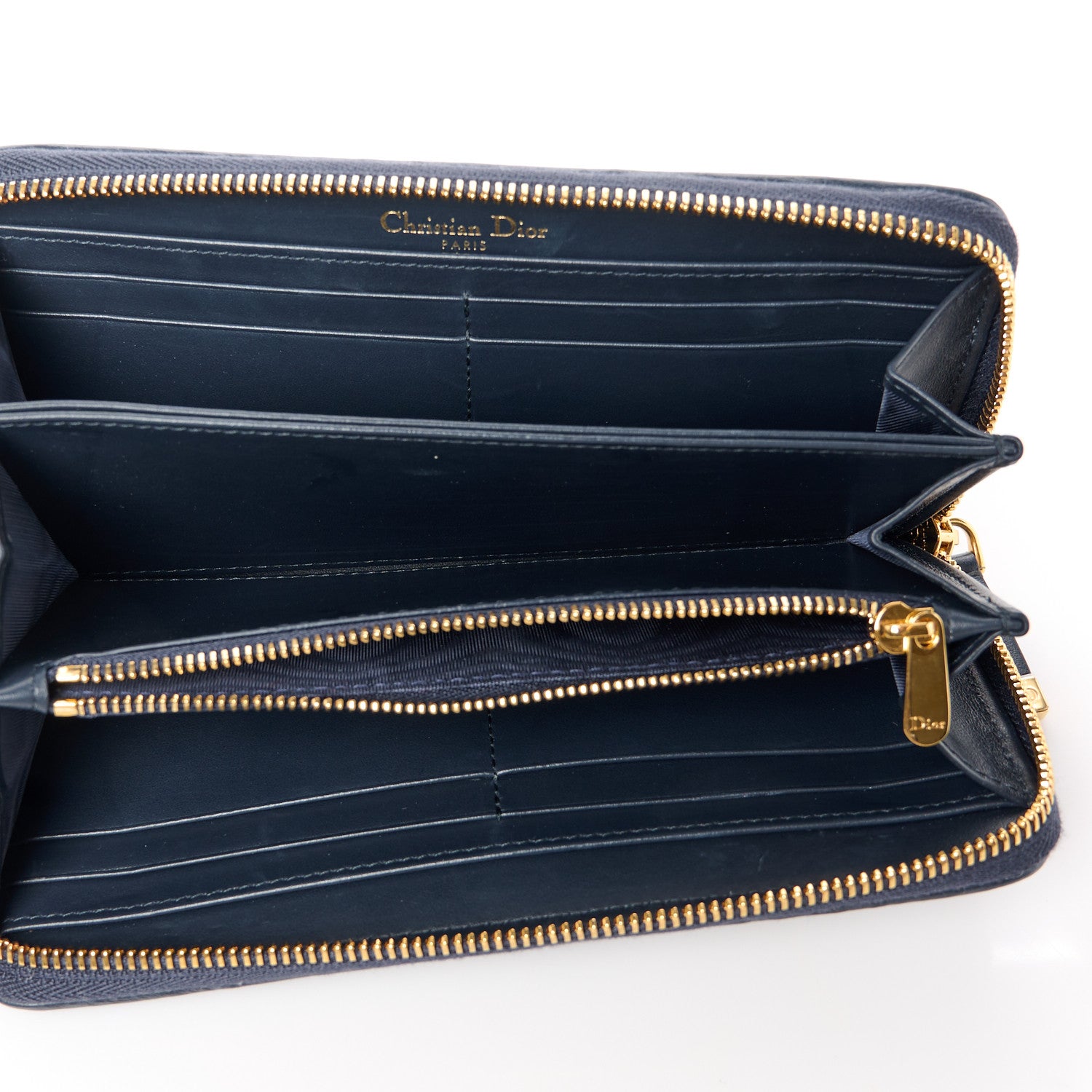 Christian Dior Oblique 30 Montaigne Zip Around Wallet Blue 5 of 12