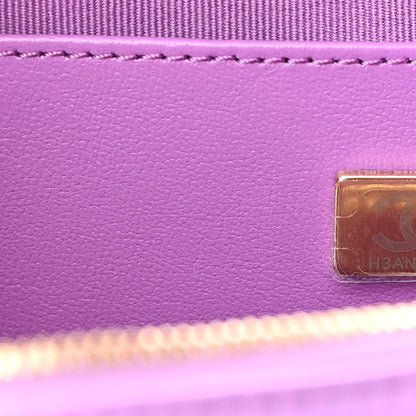 Chanel Lambskin Quilted CC In Love Heart Bag Purple 7 of 9