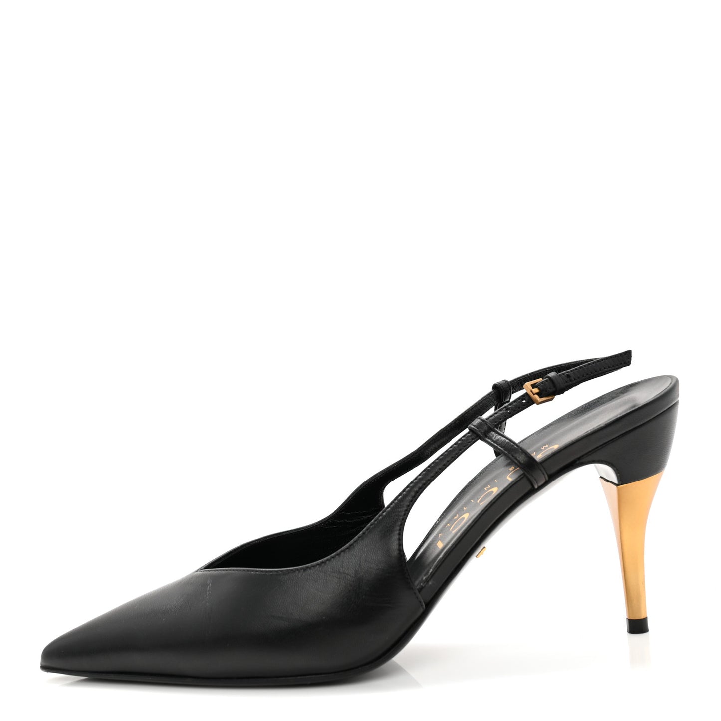 Calfskin Slingback Pumps 38 Black