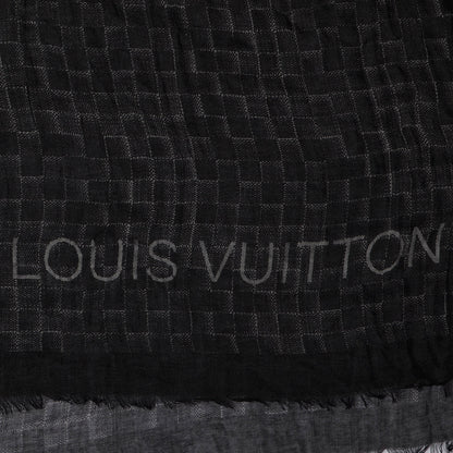 Louis Vuitton Cashmere Silk Etole Stole Damier Black 4 of 6