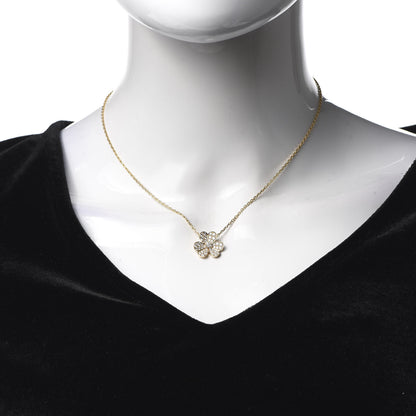 Van Cleef & Arpels 18K Yellow Gold Diamond Small Frivole Pendant Necklace 2 of 8