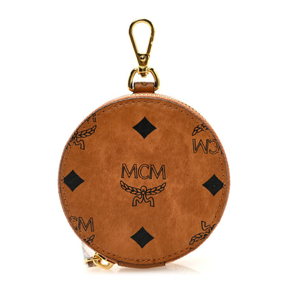 MCM Visetos Round Coin Pouch Cognac 1 of 5