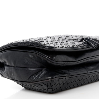 Bottega Veneta Nappa Intrecciato Flap Tassel Clutch Black 9 of 11