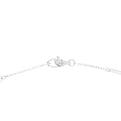 Van Cleef & Arpels 18K White Gold Diamond Sweet Alhambra Pendant Necklace 6 of 7