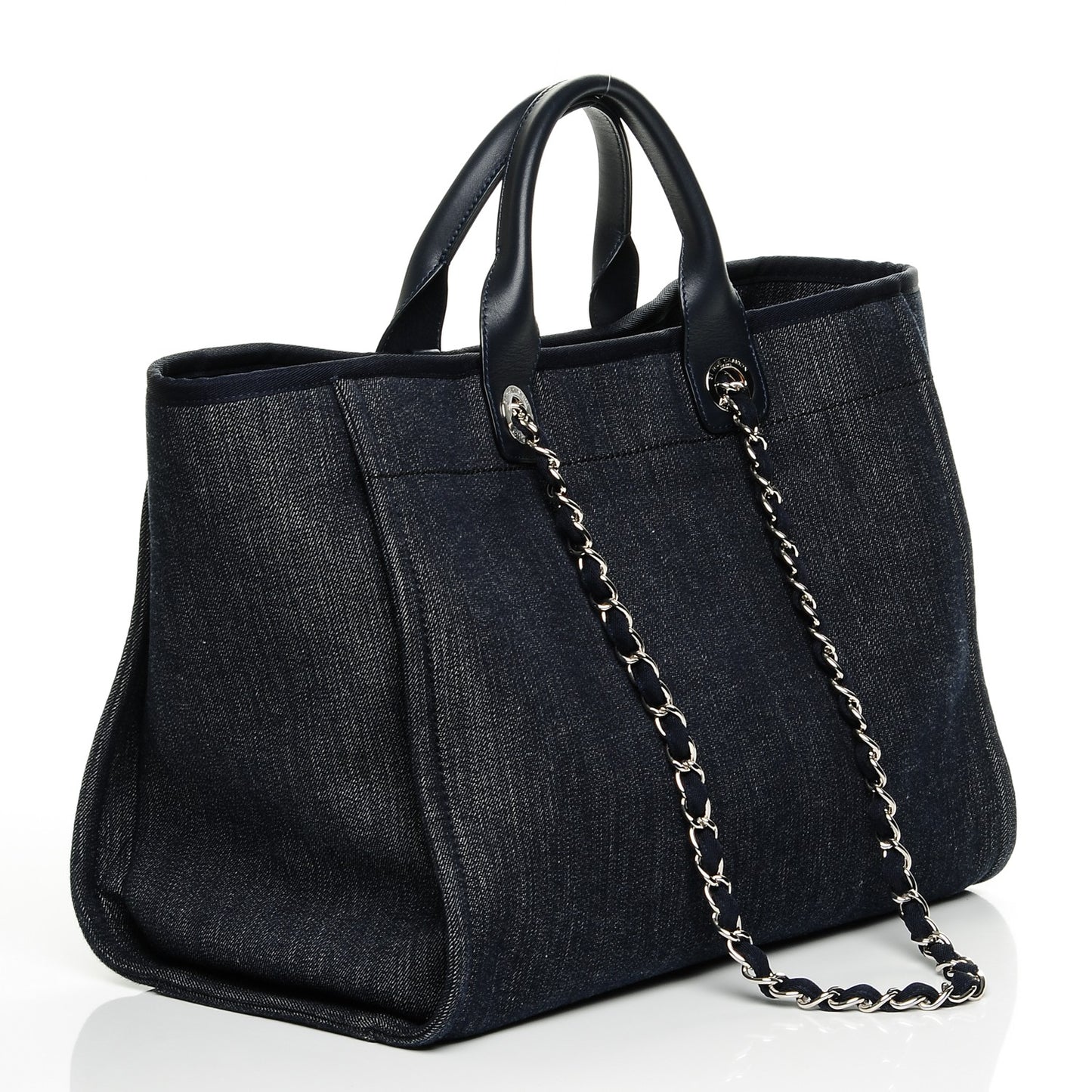 Canvas Large Deauville Tote Dark Blue