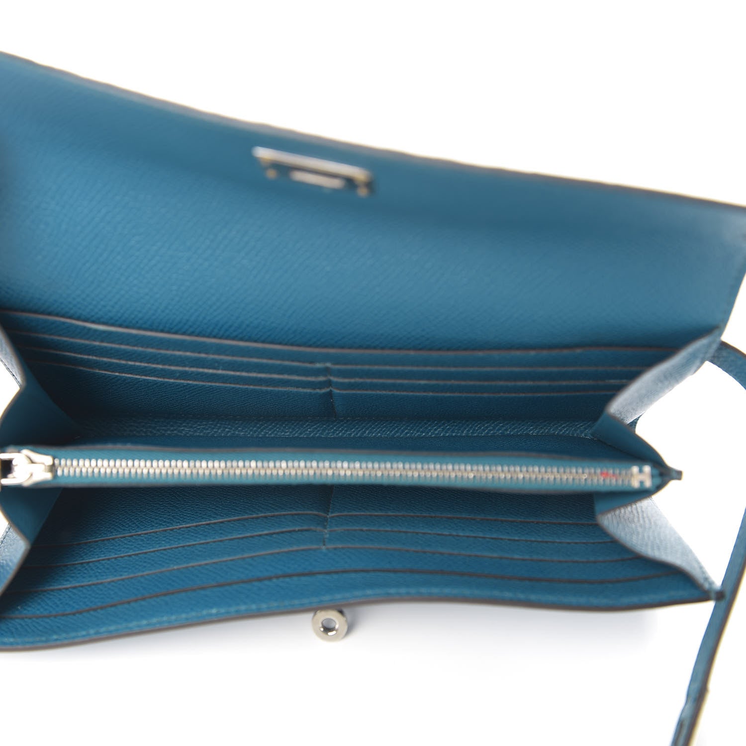 Hermes Epsom Kelly Longue Wallet Bleu Izmir 5 of 8