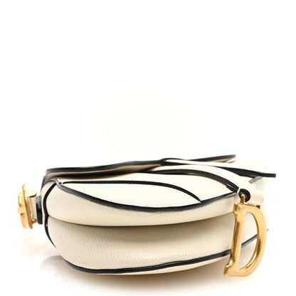 Christian Dior Grained Calfskin Mini Saddle Bag White 4 of 12