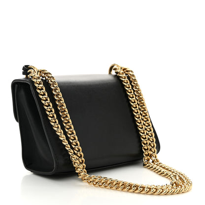 Gucci Calfskin Strawberry Embroidered Small Padlock Shoulder Bag Black 3 of 11