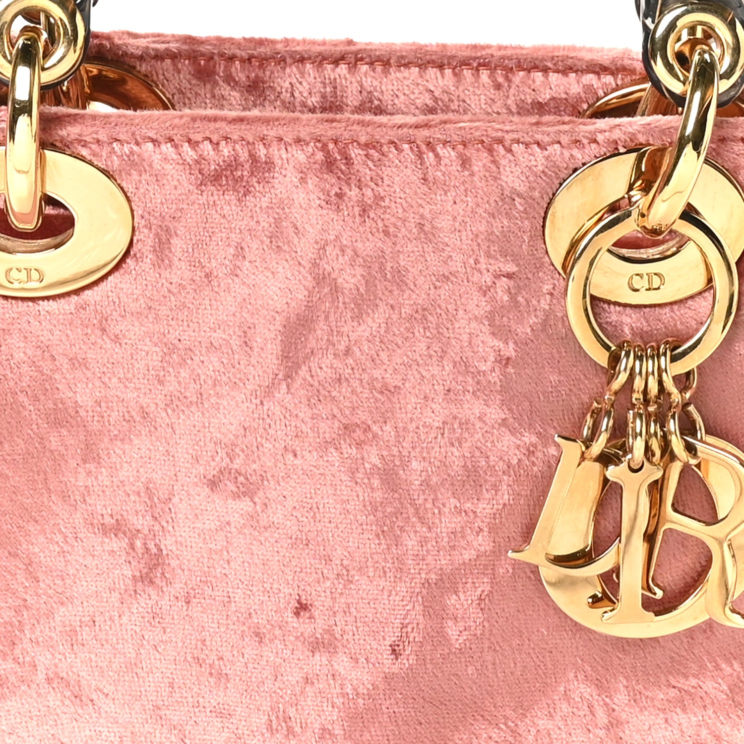 Christian Dior Velvet Mini Lady Dior Rose 8 of 10