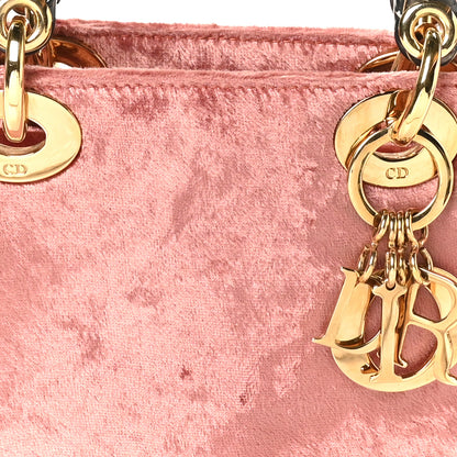 Christian Dior Velvet Mini Lady Dior Rose 8 of 10