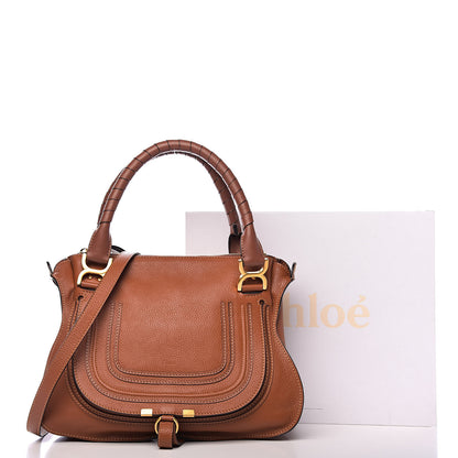 Chloe Calfskin Medium Marcie Satchel Tan 12 of 12