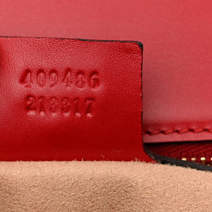 Gucci Guccissima Medium Padlock Shoulder Bag Hibiscus Red 7 of 13