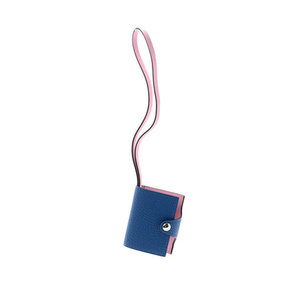 Hermes Togo Swift Verso Ulysse Nano Bag Charm Bleu France Mauve Sylvestre 1 of 5