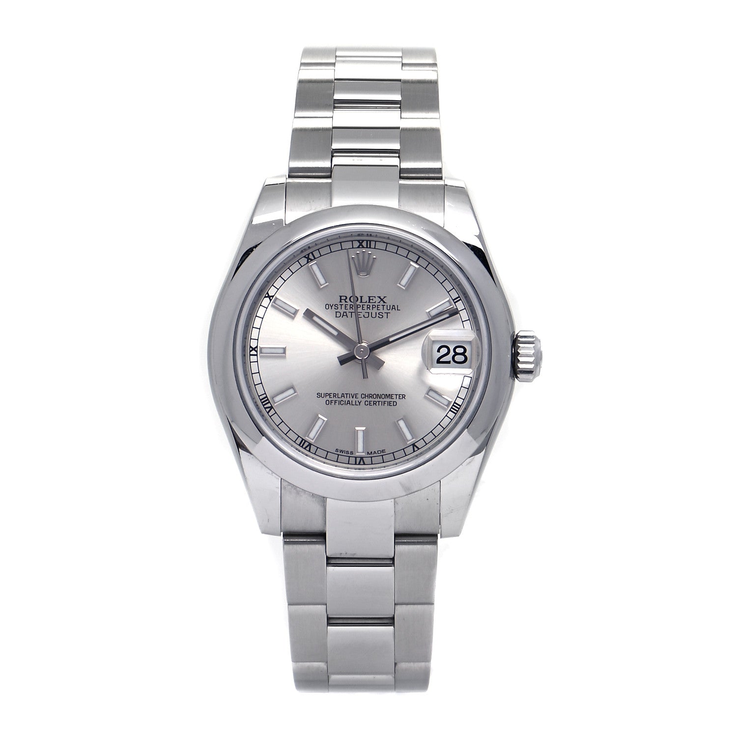 Rolex Stainless Steel 31mm Oyster Perpetual Datejust Watch Silver 178240 1 of 6