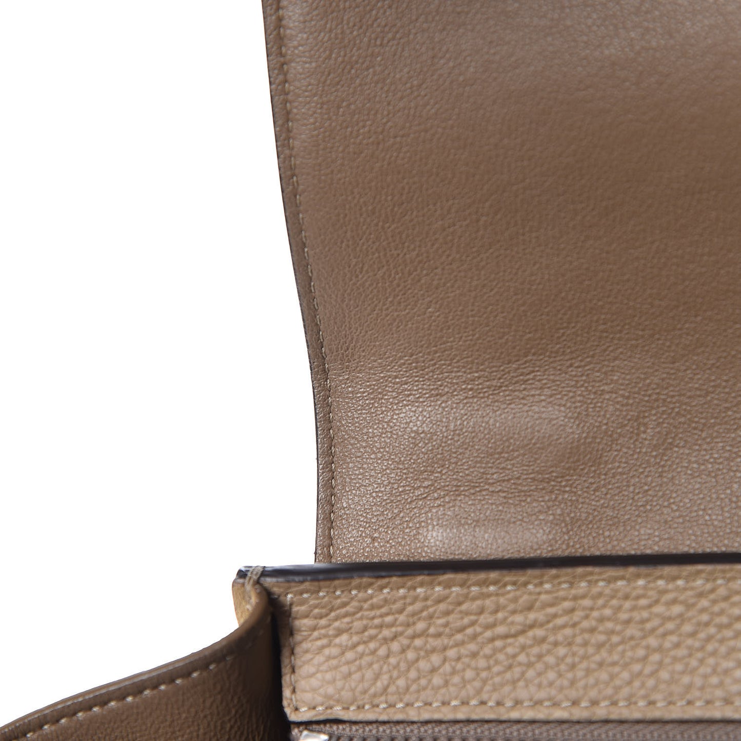 Drummed Calfskin Suede Small Trapeze Dune