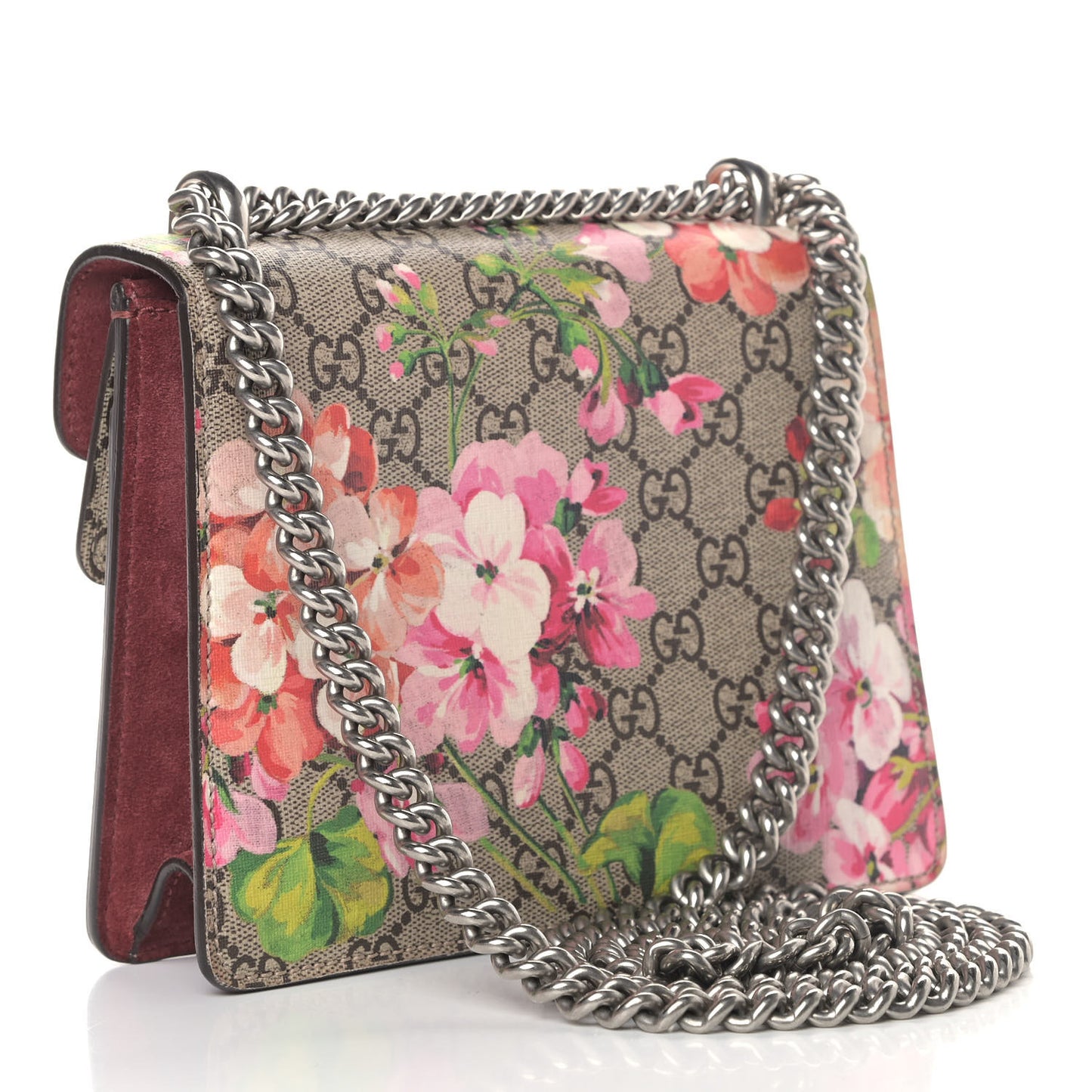 GG Supreme Monogram Blooms Mini Dionysus Shoulder Bag Beige Multicolor Dry Rose