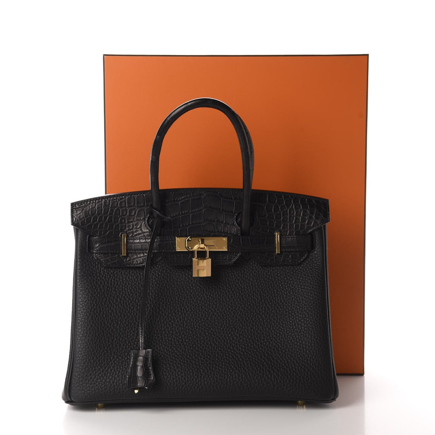 Togo Matte Alligator Birkin Touch 30 Black