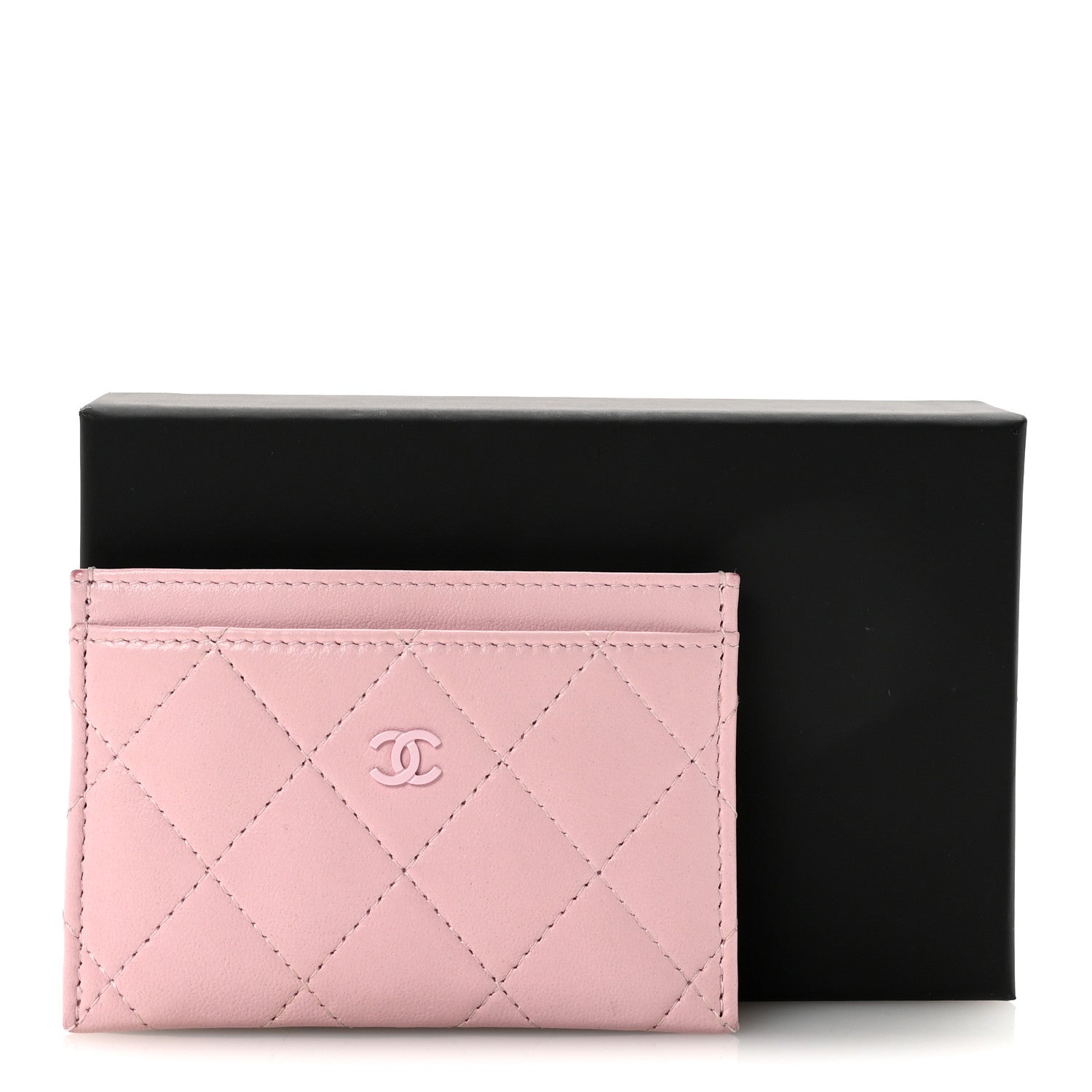 Chanel Calfskin Quilted Card Holder Light Pink 9 of 9