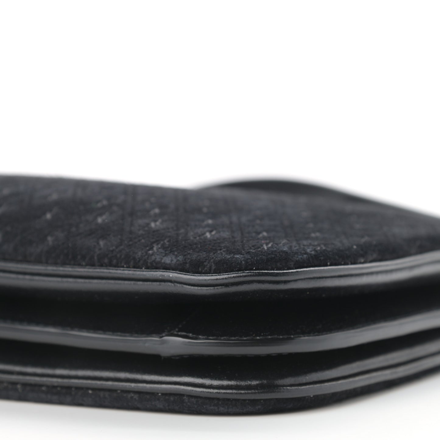 Suede All-Over Monogram Crossbody Black