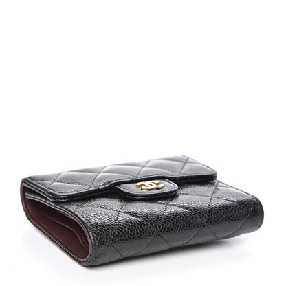 Chanel Caviar Quilted Compact Flap Wallet Black 4 of 10