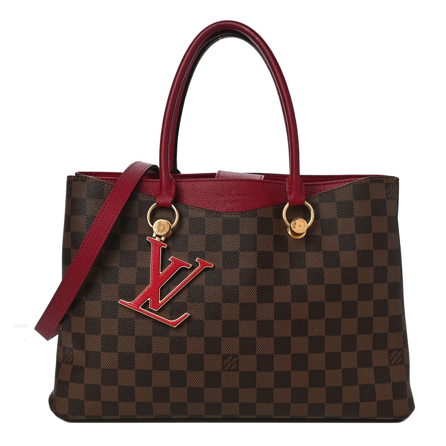 Louis Vuitton Damier Ebene LV Riverside Lie De Vin 1 of 15