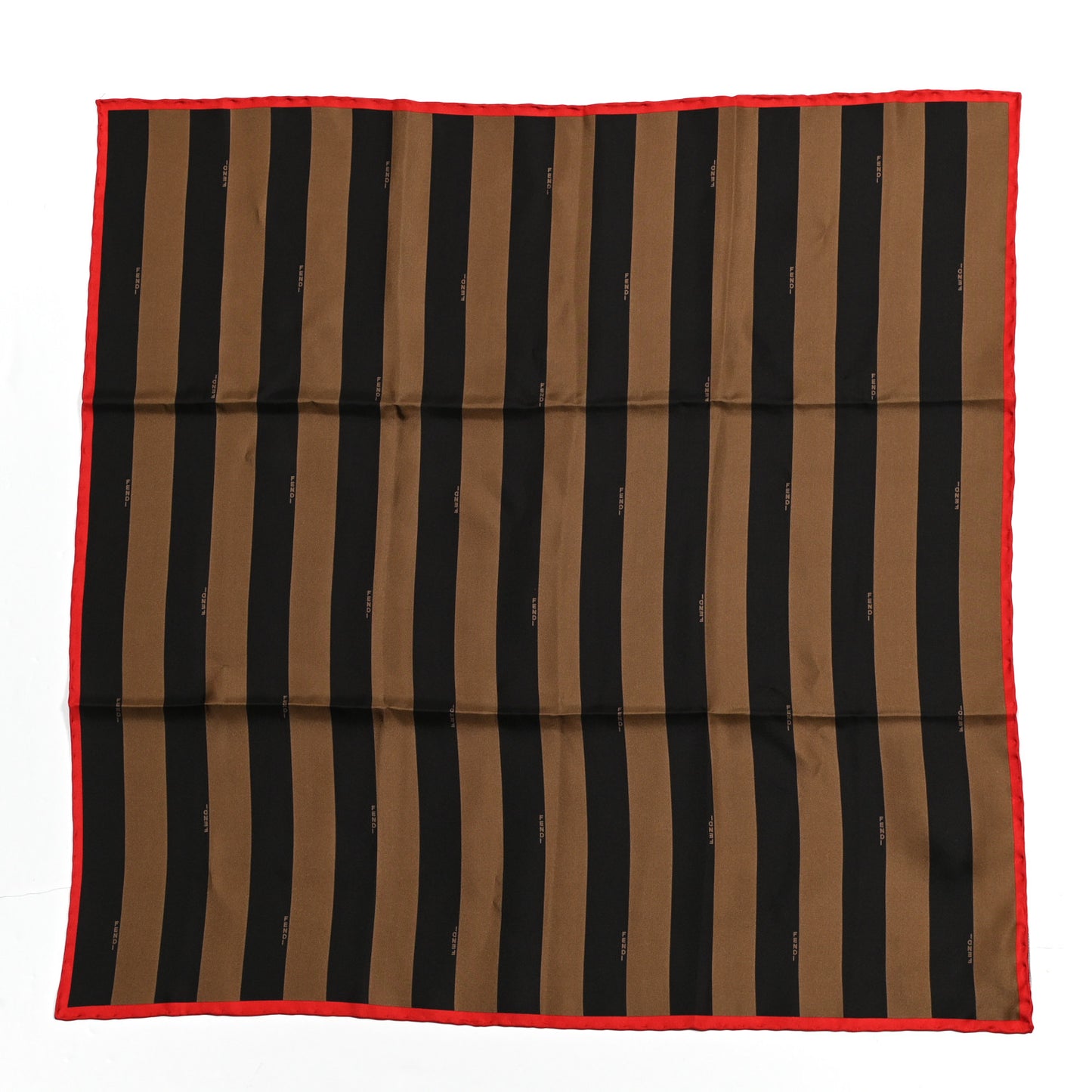 Silk Pequin Scarf Black Fango Rosso