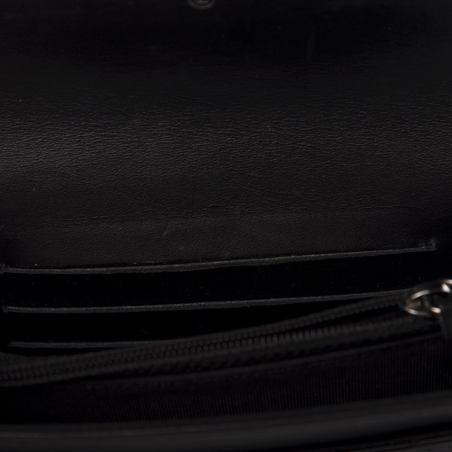 Patent Quilted Small Flap Wallet Black