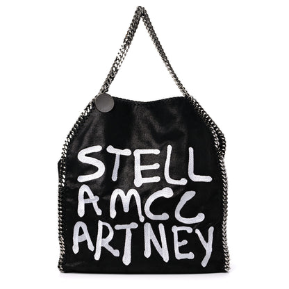 Stella McCartney X ED CURTIS Shaggy Deer Logo Embroidered Large Falabella Black 1 of 8
