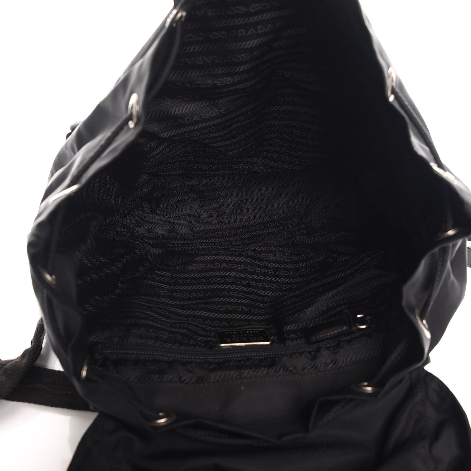 Prada Nylon Vela Medium Backpack Black 5 of 7