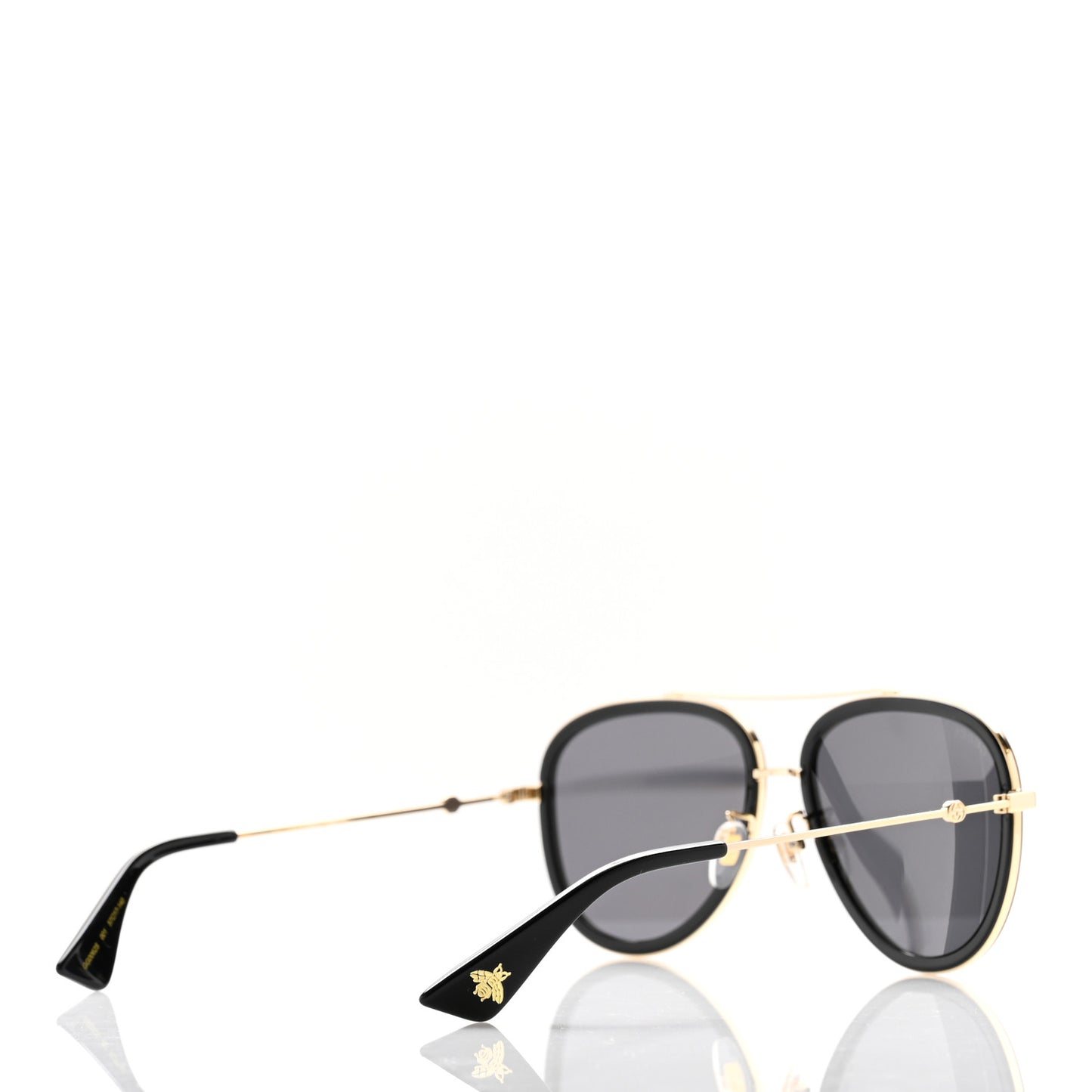 Aviator Sunglasses GG0062S Black Gold