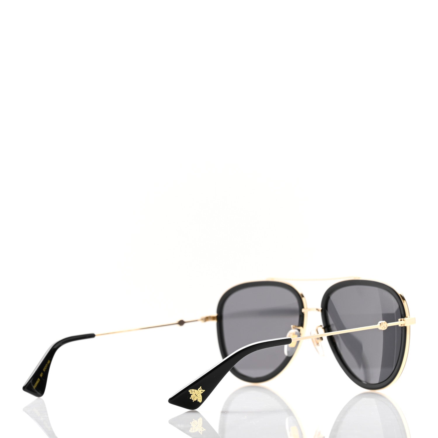 Gucci Aviator Sunglasses GG0062S Black Gold 4 of 8