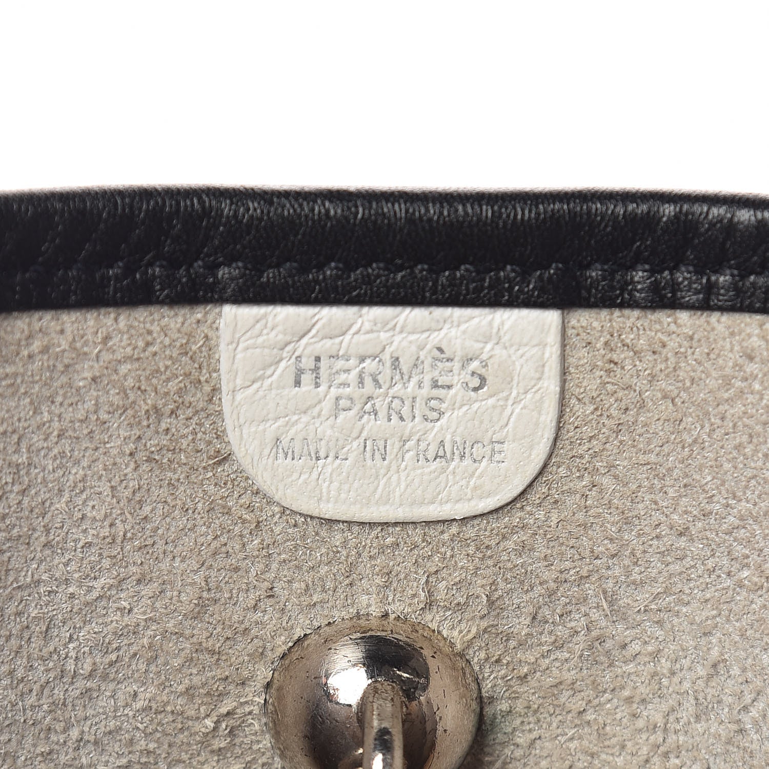 Hermes Taurillon Clemence Vespa PM White Black 6 of 16
