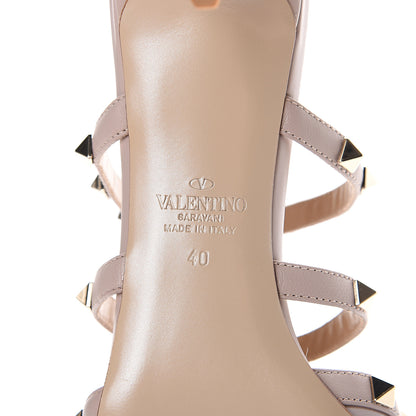 Valentino Garavani Patent Nappa Rockstud 50mm Cage Mules 40 Poudre 6 of 8