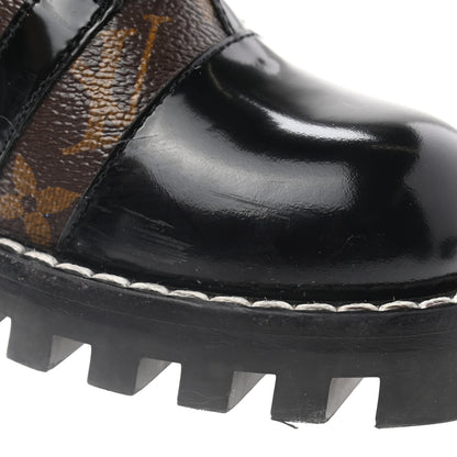 Louis Vuitton Patent Calfskin Monogram Star Trail Ankle Boots 37.5 Black 9 of 12