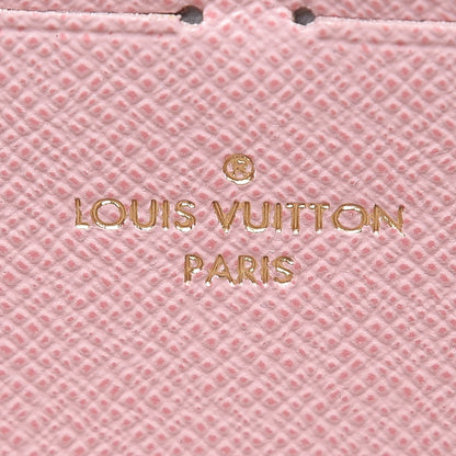 Louis Vuitton Damier Azur Clemence Wallet Rose Ballerine 6 of 7