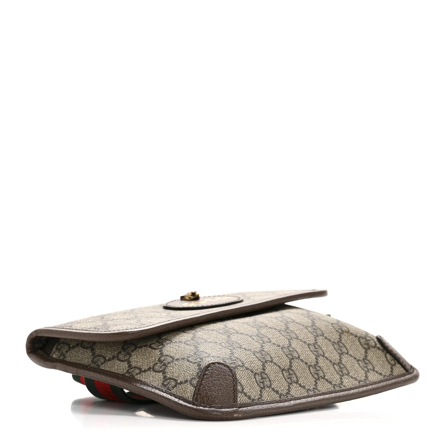 GG Supreme Monogram Neo Vintage Web Belt Bag Brown
